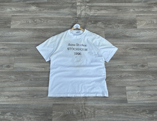Acne Studios stockholm 1996 logo print tshirt
