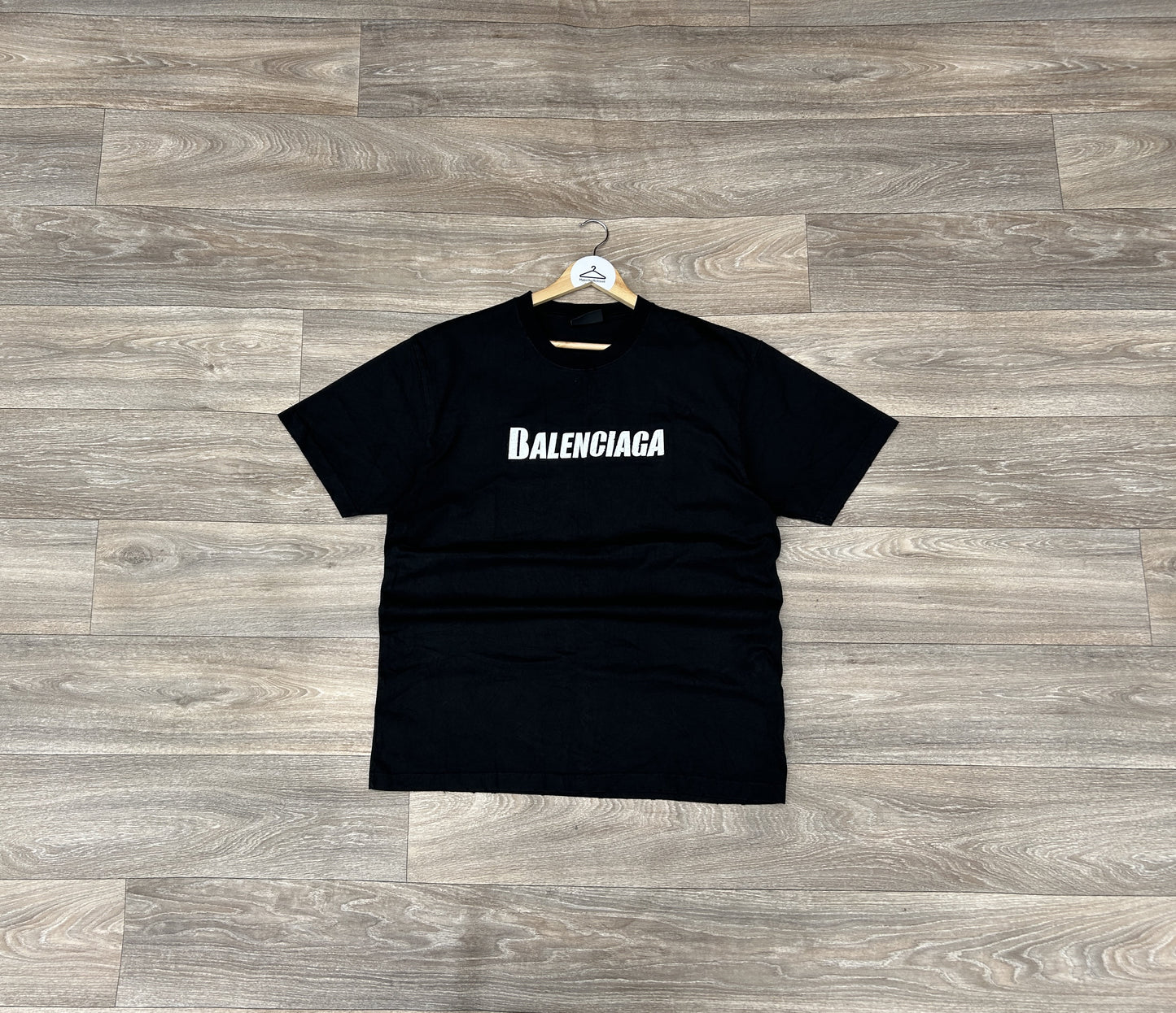 Balenciaga distressed logo print tshirt