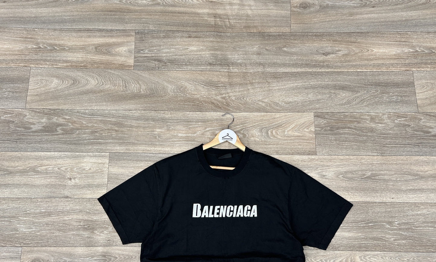 Balenciaga distressed logo print tshirt