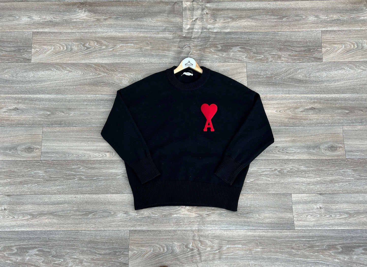 AMI logo knit sweater