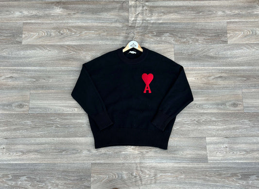 AMI logo knit sweater