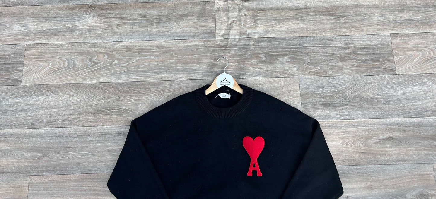 AMI logo knit sweater