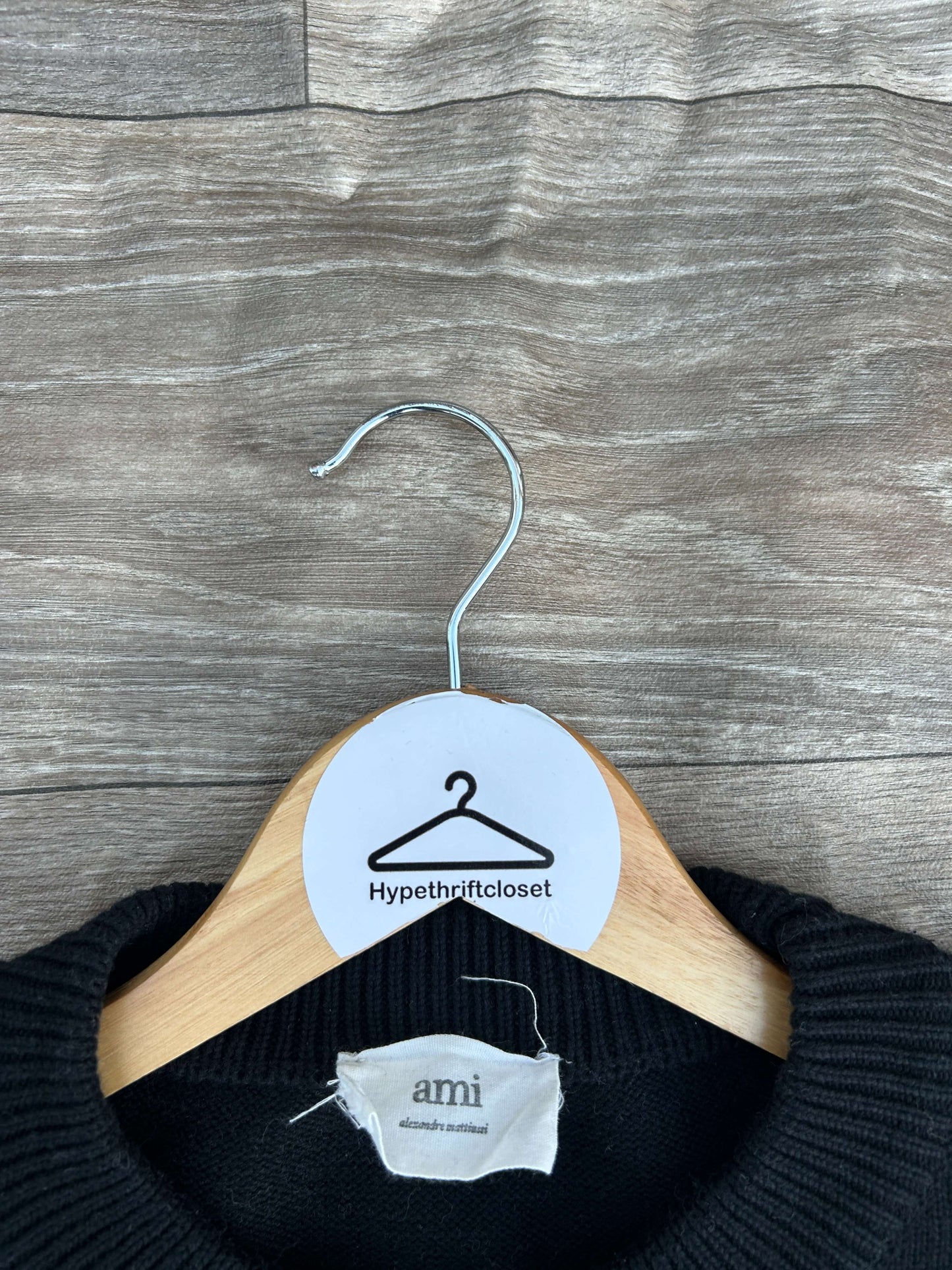AMI logo knit sweater
