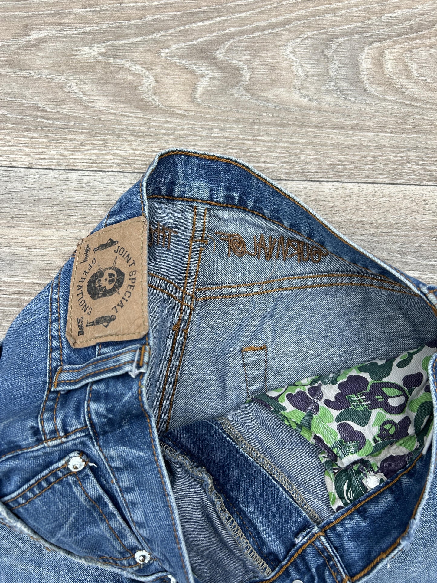 Stussy x Bape denim jeans