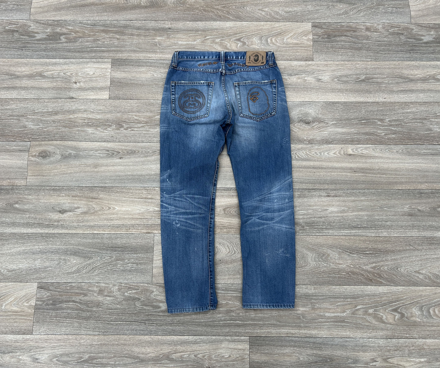 Stussy x Bape denim jeans