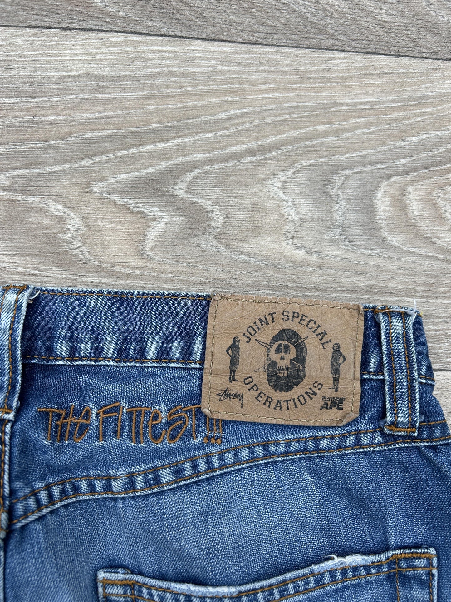 Stussy x Bape denim jeans