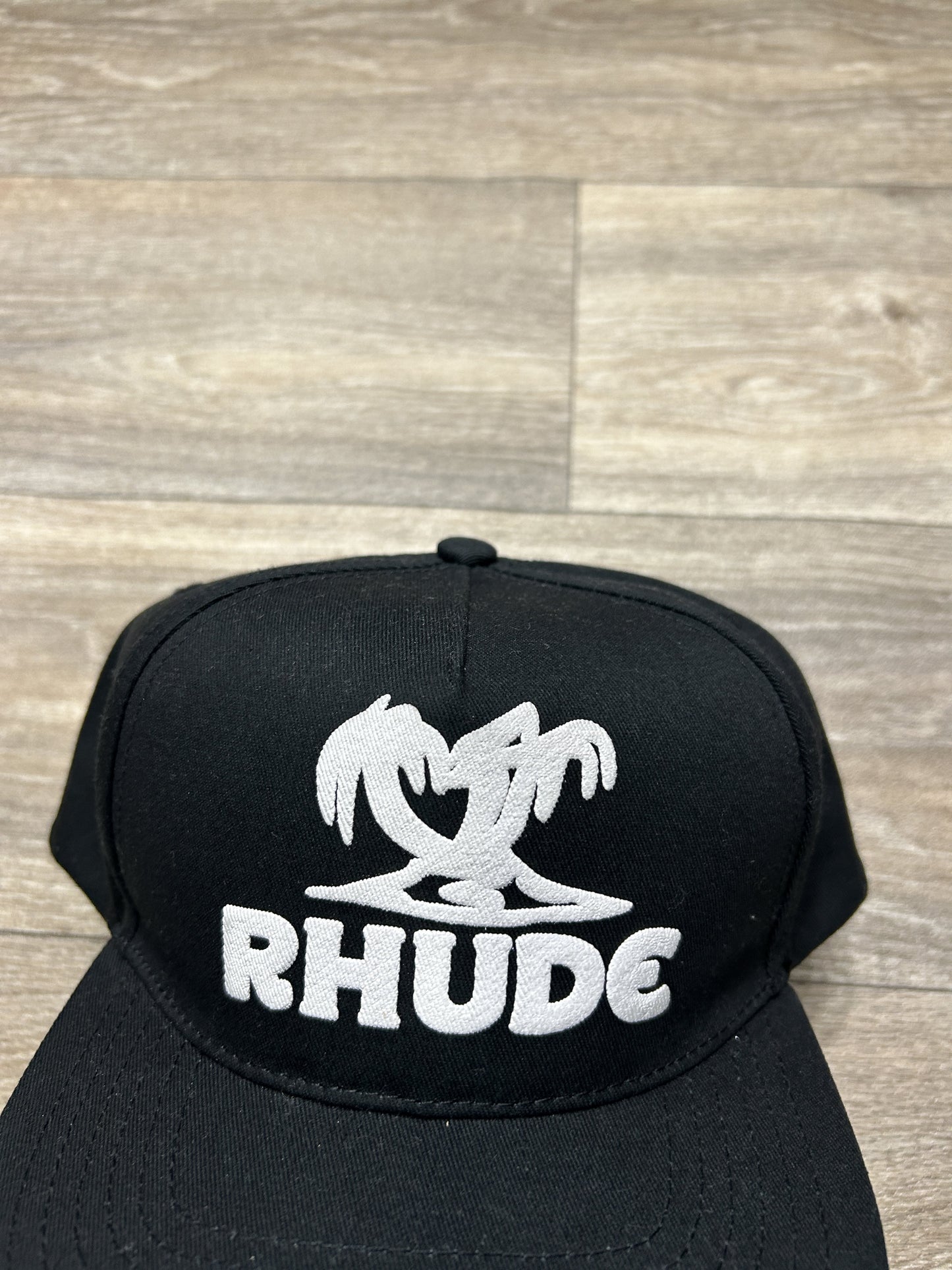 Rhude logo print cap