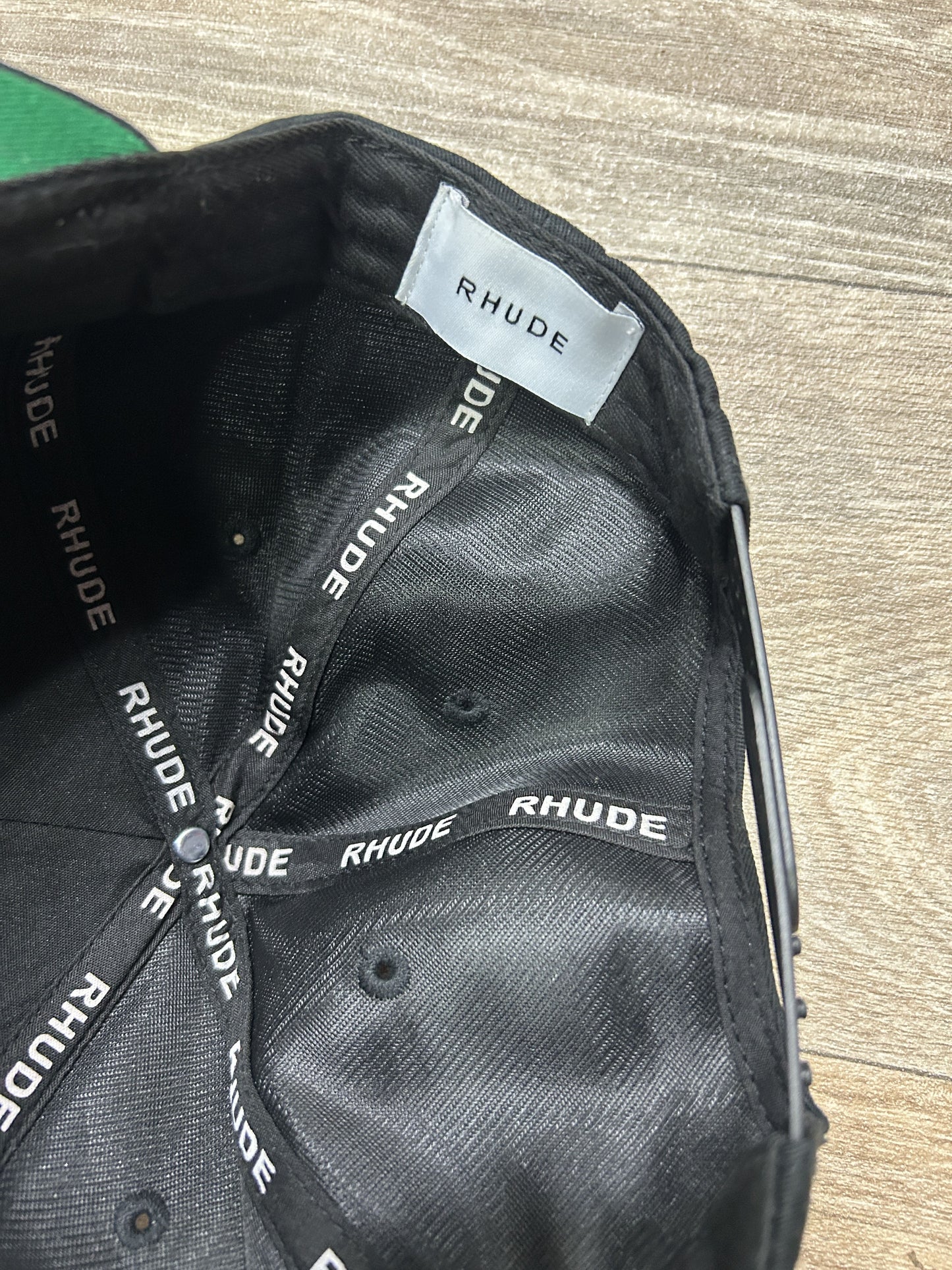 Rhude logo print cap