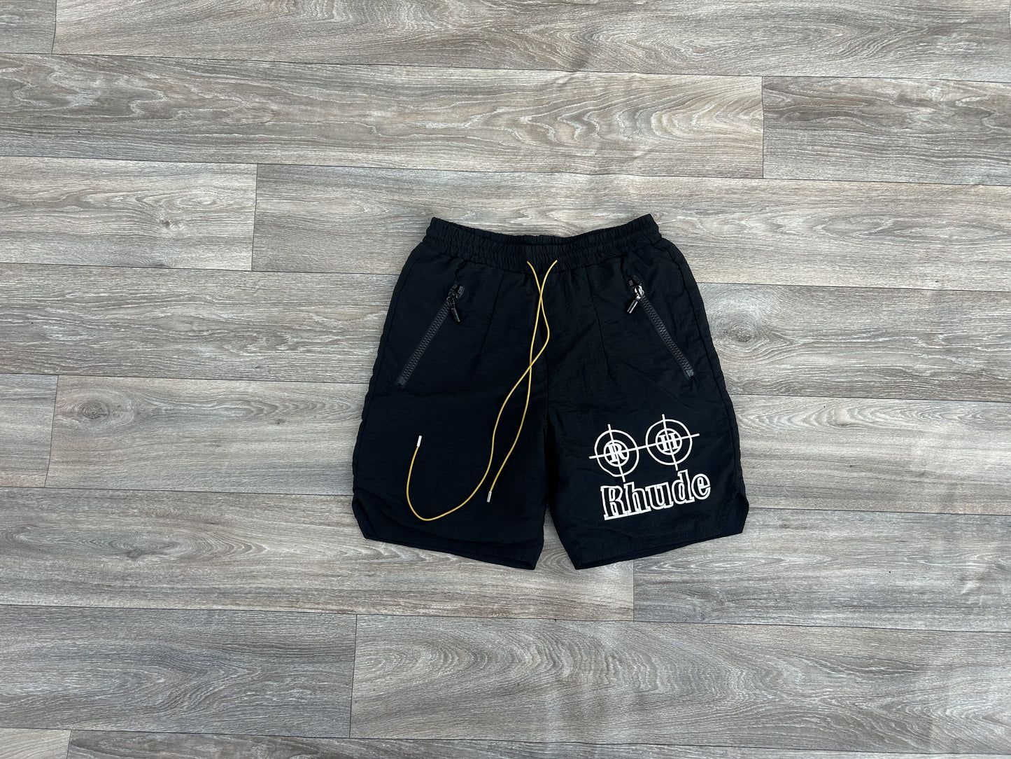 Rhude logo print shorts