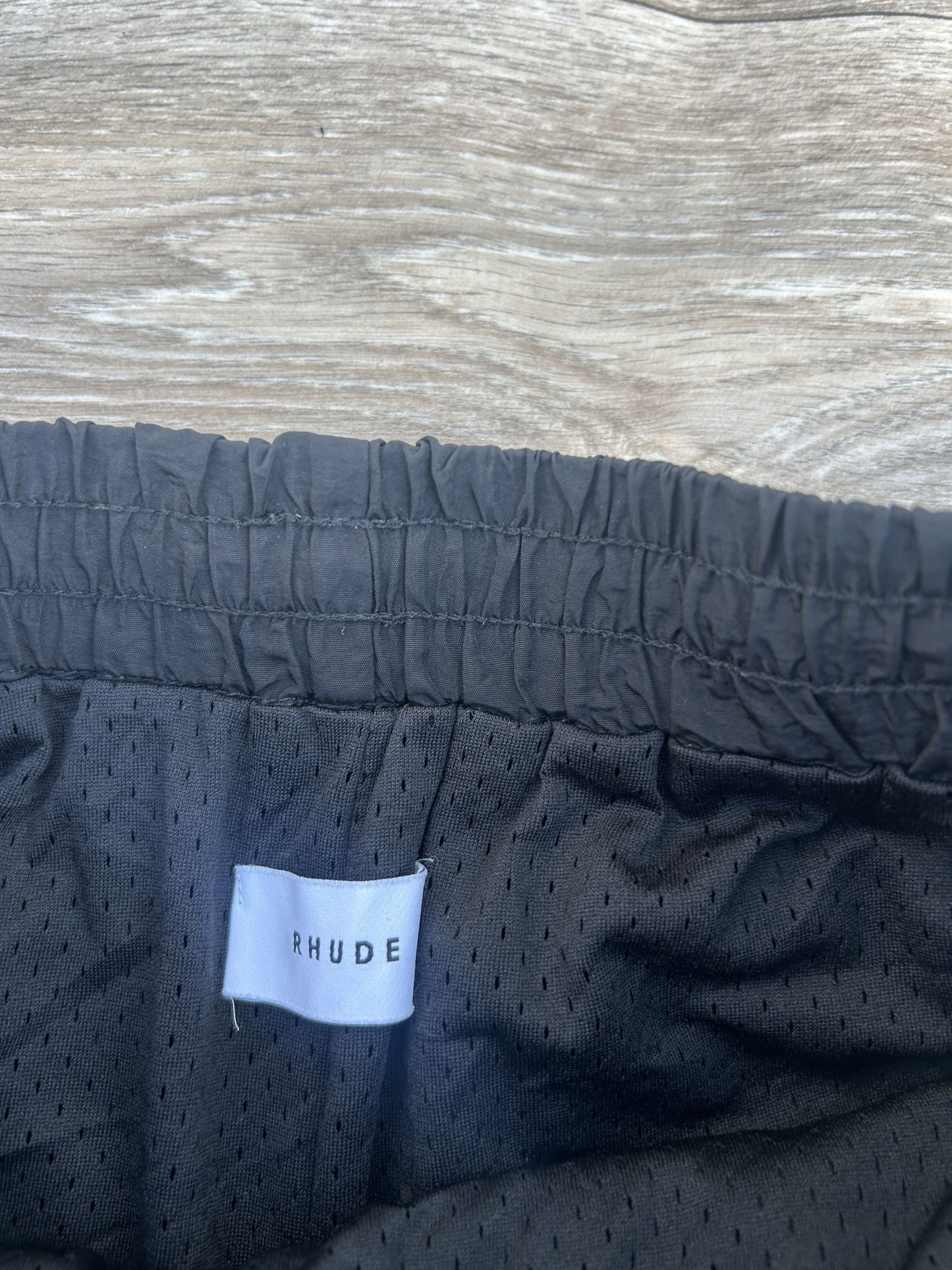 Rhude logo print shorts