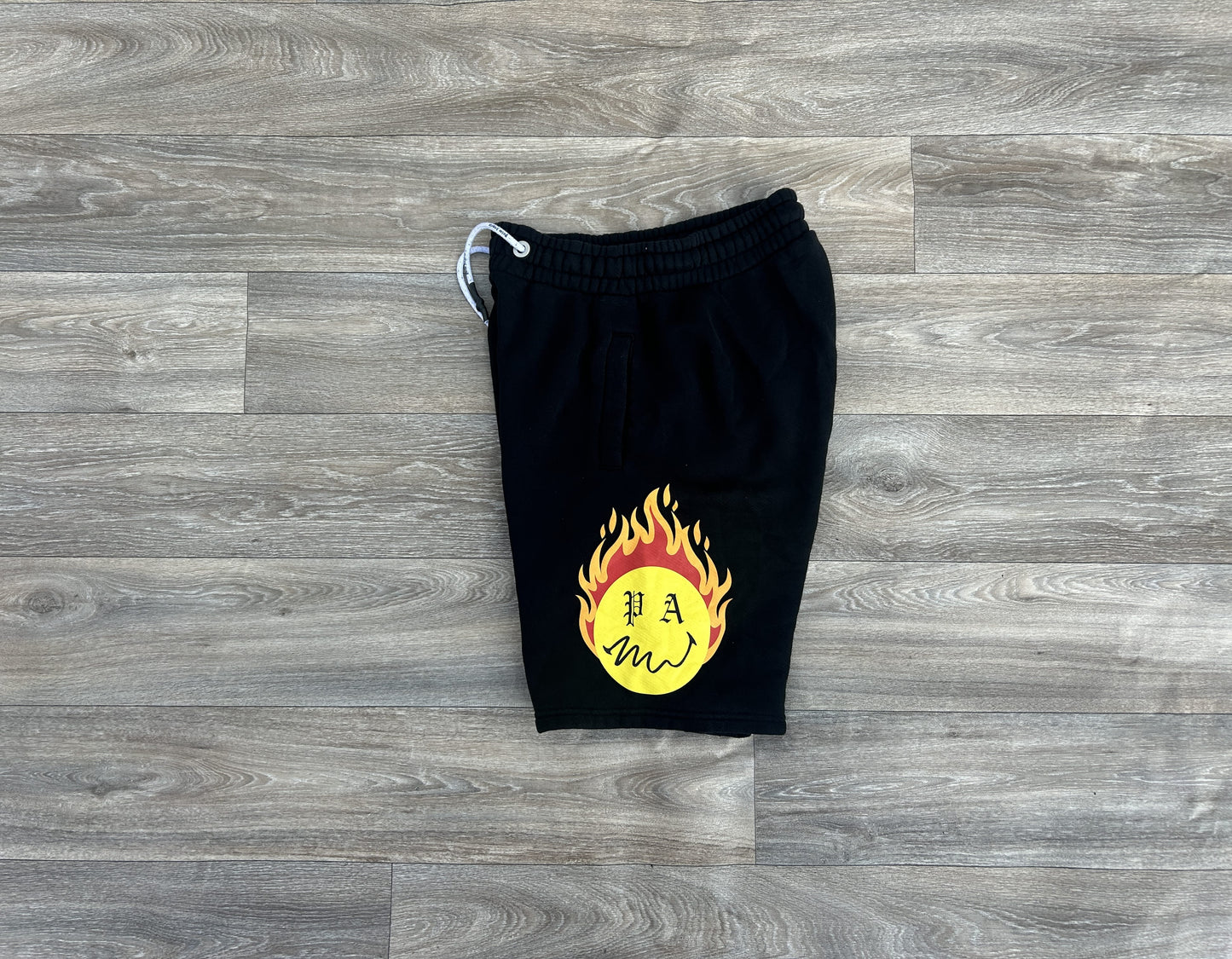 Palm Angels x Smiley Logo print shorts